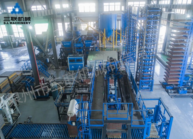 Línea de producción automática de máquina bloquera de SL Machinery
